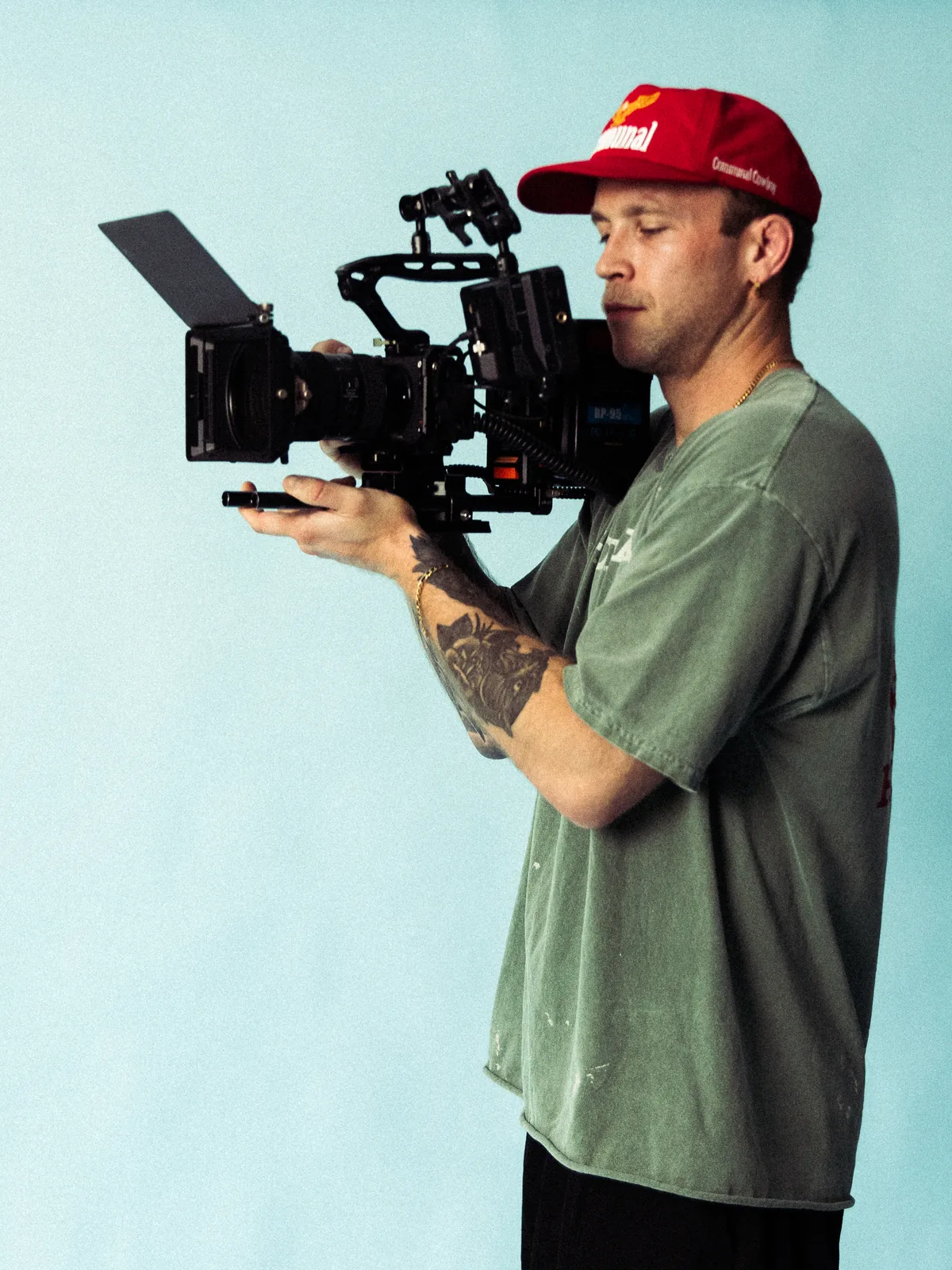 Kyle Loftus shouldering the camera on the Tempra shoot